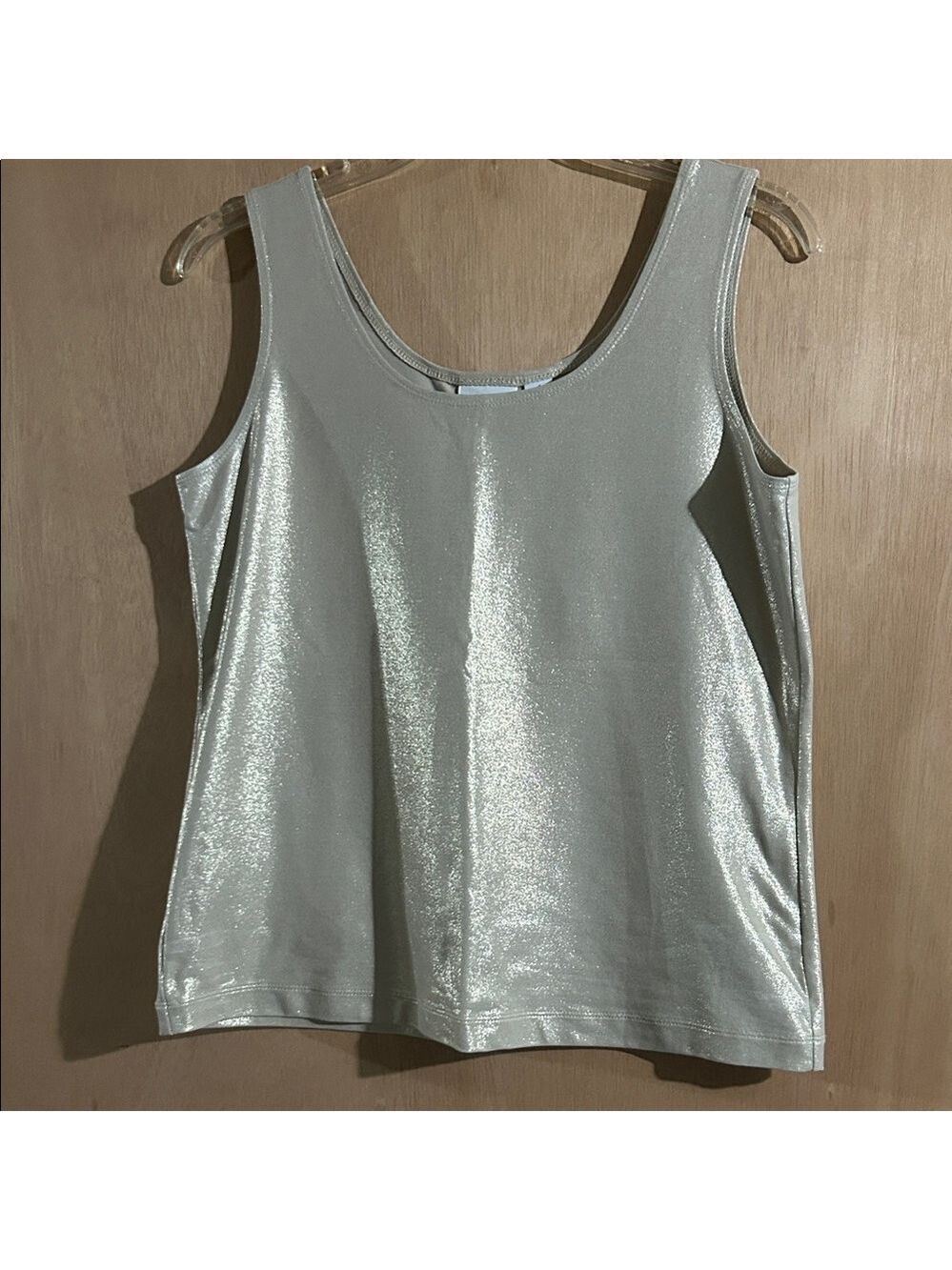 Chico's Metallic Gold Tank Top